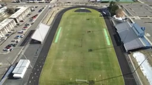 WESTMINSTER COLORADO-2016: Soccer Field With Cars in Parking Lot