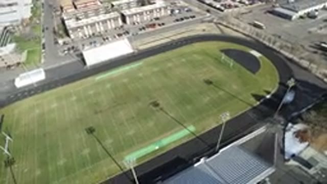 WESTMINSTER COLORADO-2016: Stadium With Football Field With Well-Kept Grass And