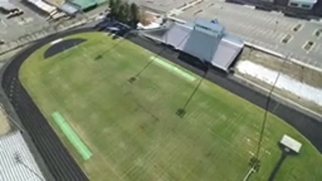 WESTMINSTER COLORADO-2016: Aerial View Of Sports Field With Players In Action