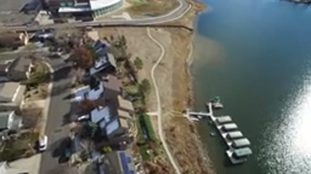 WESTMINSTER COLORADO-2016: Aerial View Of A Quiet Lake Barbour And Its Surrounding Residential Area