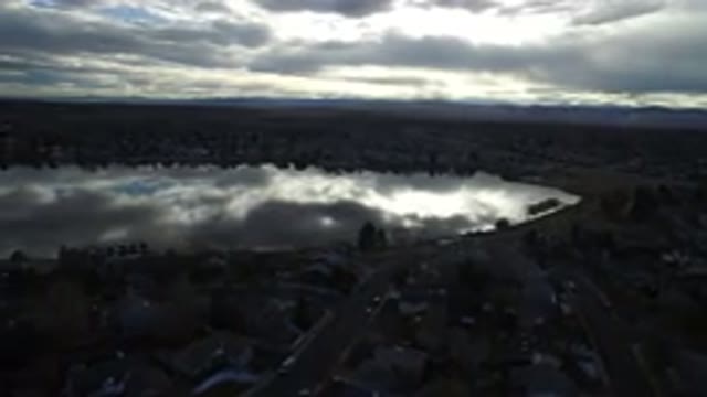WESTMINSTER COLORADO-2016: City Built On The Edge Of A Lake Looks Beautiful At Dusk