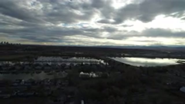 WESTMINSTER COLORADO-2016: Beautiful View Of A Cloudy Sky Over Marshlands At Dusk