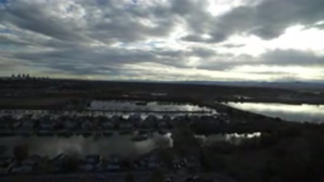 WESTMINSTER COLORADO-2016: Aerial View Of A Cloudy Day Over A Beautiful Lake