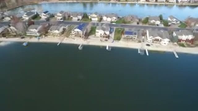 WESTMINSTER COLORADO-2016: Drone Shot Of Small Maritime Neighborhood On