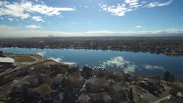 WESTMINSTER COLORADO-2016: Aerial View Of Clouds And Sky Being Reflected In