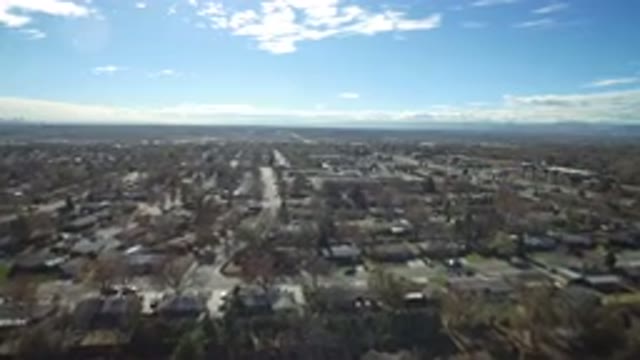 WESTMINSTER COLORADO-2016: Drone Fly Over The City Showing The Skyline And