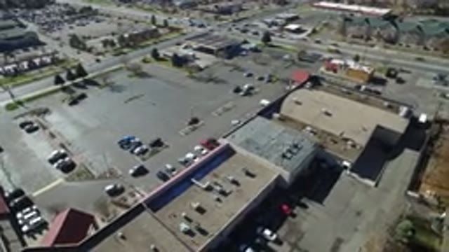 WESTMINSTER COLORADO-2016: Aerial Drone Footage Of An Area With Open Businesses
