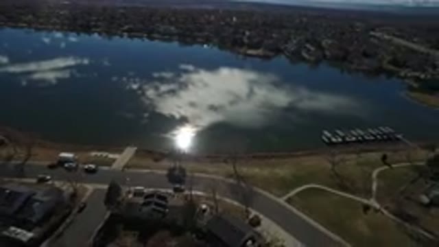 WESTMINSTER COLORADO-2016: Aerial Footage Of A Large Body Of Water And Nearby Neighborhoods