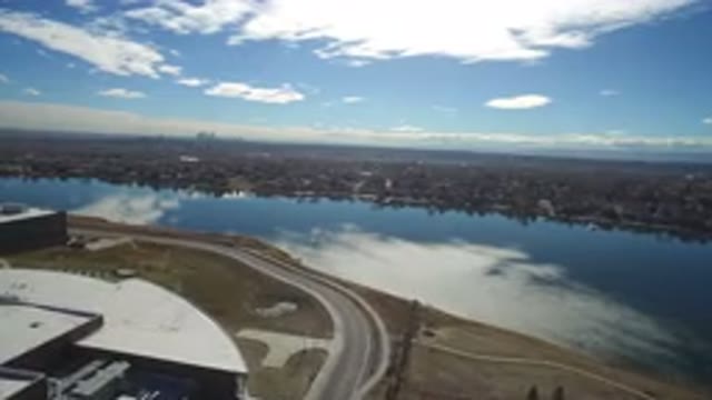 WESTMINSTER COLORADO-2016: View Point Of Migrating Geese Flying Across The Columbia River