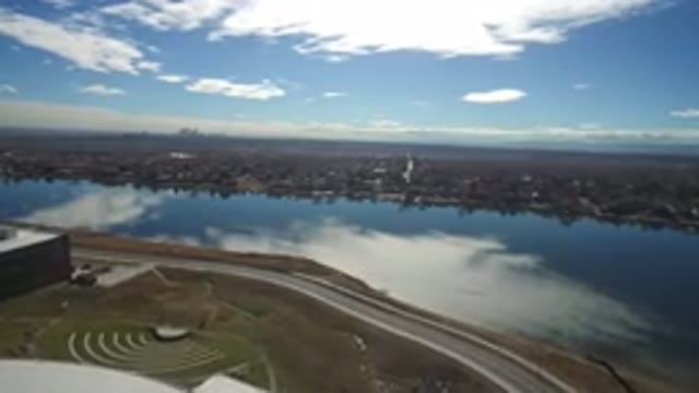WESTMINSTER COLORADO-2016: Reflection of White Clouds on a Big Lake