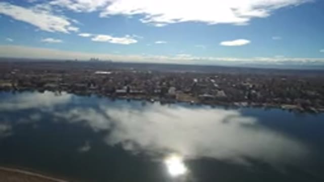 WESTMINSTER COLORADO-2016: Large Lake With City in Background and Houses