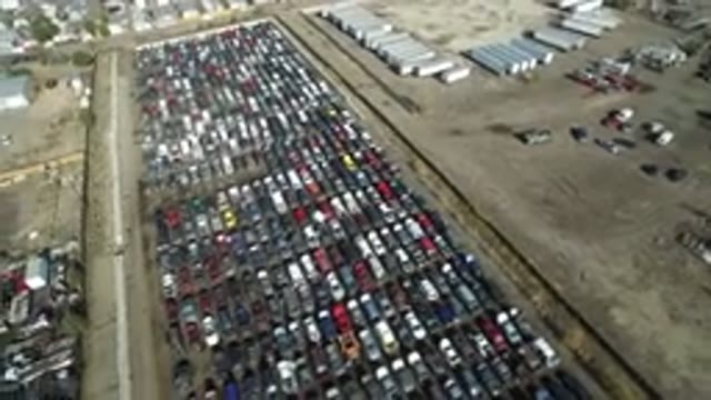 WESTMINSTER COLORADO-2016: Aerial View of a Full Car Parking Space