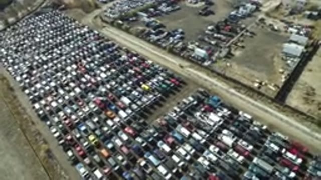 WESTMINSTER COLORADO-2016: Aerial View of a Jam-Packed Parking Space