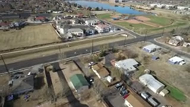 WESTMINSTER COLORADO-2016: Some Houses Seen From Above Cars Passing By On The