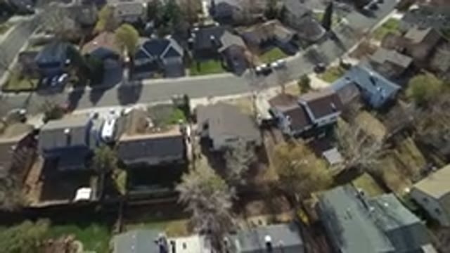 WESTMINSTER COLORADO-2016: Overhead View Of A Local Neighborhood On A Cold Brisk Day