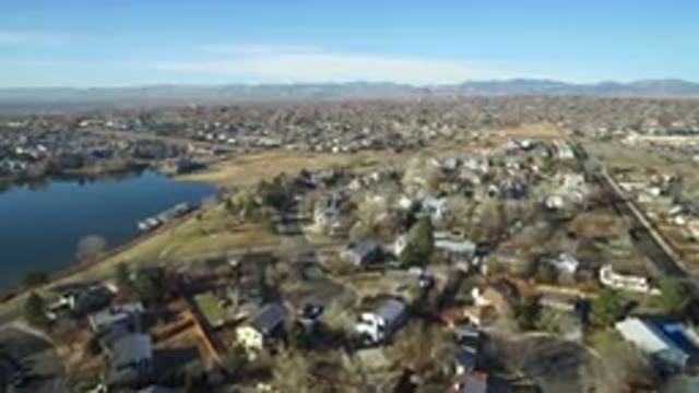 WESTMINSTER COLORADO-2016: Aerial Camera Flying Over Houses And Highways