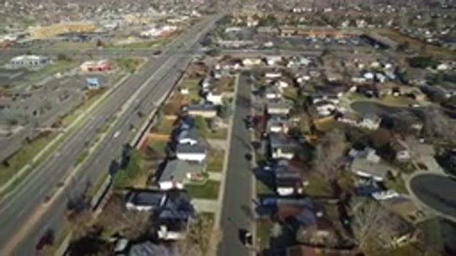 WESTMINSTER COLORADO-2016: Drone Image Of A City With Many Streets Very Busy