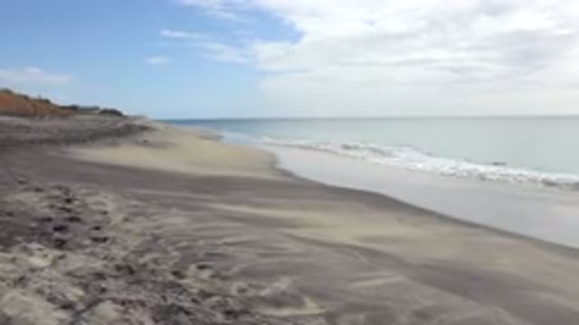 SAN JOSE DEL CABO MEXICO-2017: Sandy Beach No People Dunes On One Side Sea And
