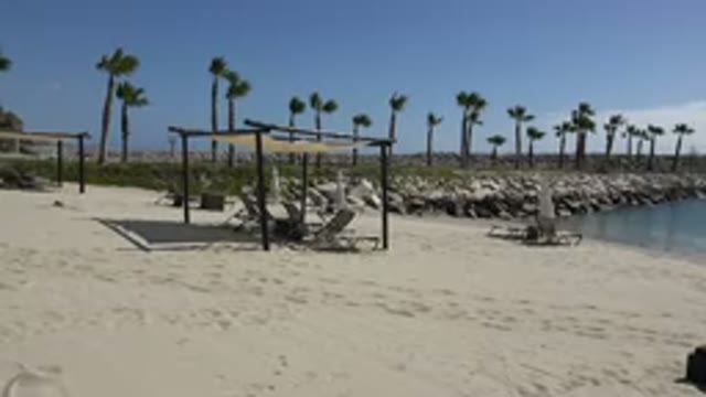 SAN JOSE DEL CABO MEXICO-2017: Lovely Quiet View Of A Beach With Sand And Sea