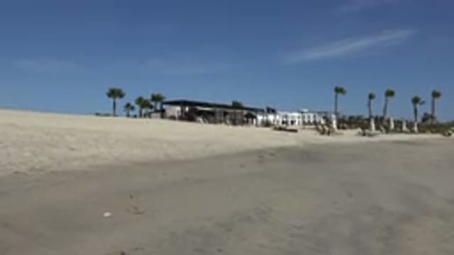 SAN JOSE DEL CABO MEXICO-2017: Hotel And Restaurant On The Sand Right Next To