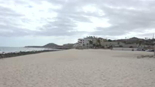 SAN JOSE DEL CABO MEXICO-2017: The White Sandy Beach Beside The Ocean