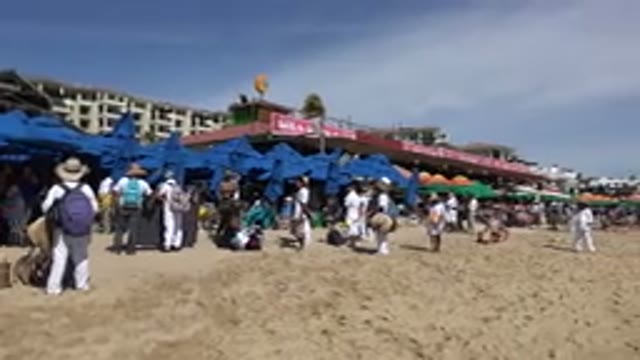 CABO SAN LUCAS MEXICO-2017: Collection Center For Beach Workers Who Walk On The