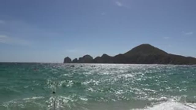 CABO SAN LUCAS MEXICO-2017: Mountain Gazing Over The Beautiful Blue Ocean On A