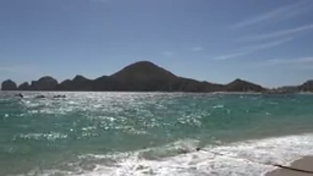 CABO SAN LUCAS MEXICO-2017: Warm Beach Water During The Afternoon