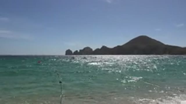 CABO SAN LUCAS MEXICO-2017: Ocean Picture Of Either A Fishing Net Or Swimming