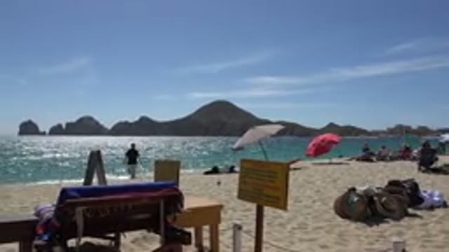 CABO SAN LUCAS MEXICO-2017: Panoramic View From An Idyllic Summer Empty Resort