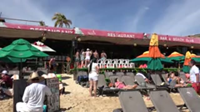 CABO SAN LUCAS MEXICO-2017: Number Of People Are Enjoying Their Free Time