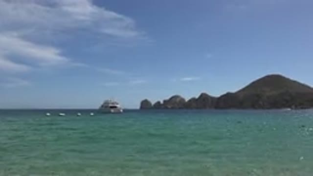 CABO SAN LUCAS MEXICO-2017: Boat Near Some Rocks In The Ocean