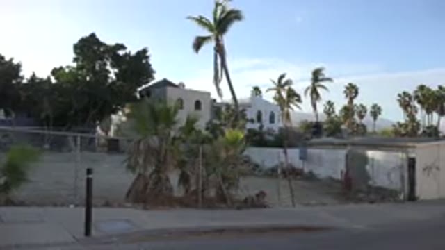 LOS CABOS MEXICO-2017: Peaceful Neighborhood In A Tropical Village On A Clear