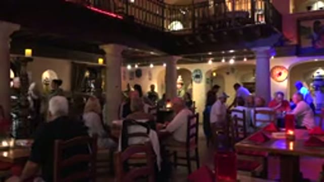 LOS CABOS MEXICO-2017: The Crowded Restaurant With The Fancy Lighting Looks