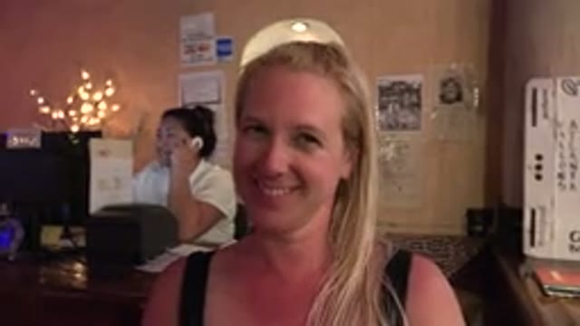 LOS CABOS MEXICO-2017: Blonde Woman Laughing in Embarrassment While Another