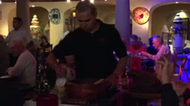 LOS CABOS MEXICO-2017: Video Of The Inside Of A Busy Restaurant With One Member