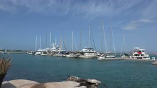 LOS CABOS MEXICO-2017: Scenic View Of A Harbor With Boats In Mexico