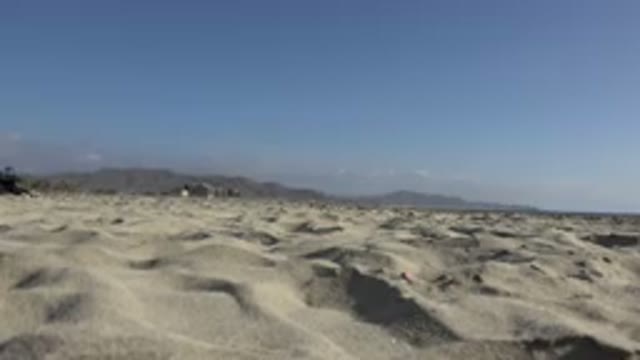 LOS CABOS MEXICO-2017: Afternoon At A Quiet Desert With A Beautiful Blue Sky