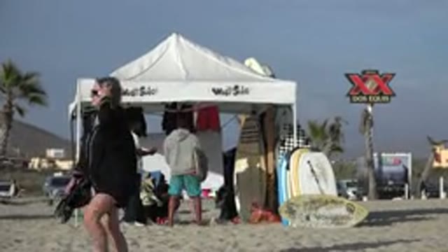 LOS CABOS MEXICO-2017: People Selling New Surfboards At The Beach
