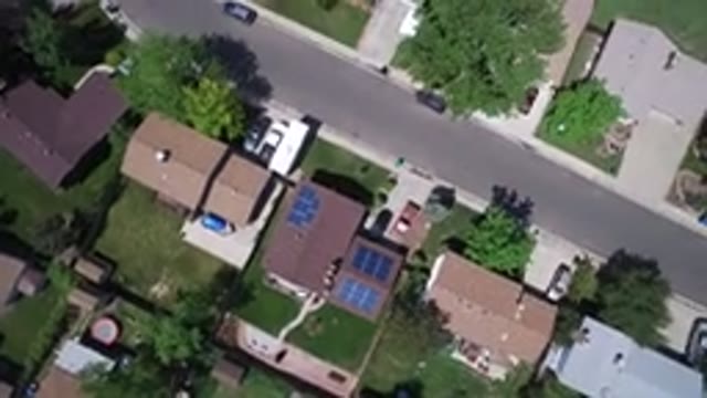 WESTMINSTER COLORADO-2017: Drone View Of A Small Street In A Neighborhood