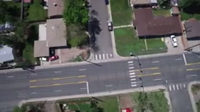 WESTMINSTER COLORADO-2017: Aerial View Of Main Road With Minimal Traffic