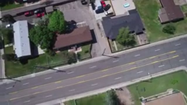 WESTMINSTER COLORADO-2017: Fly Over Of An Area With Business Buildings And Parking Lots