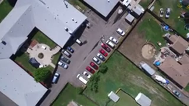 WESTMINSTER COLORADO-2017: Aerial View Of A Parking Space And Big Buildings