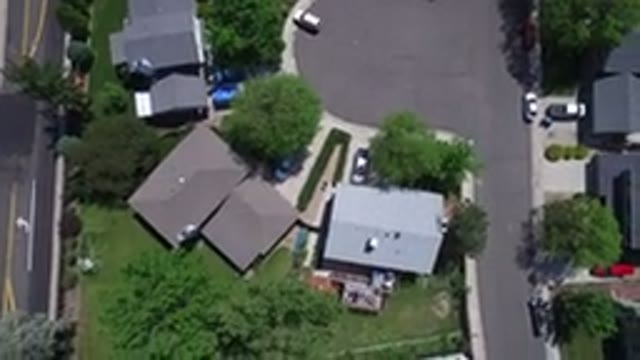 WESTMINSTER COLORADO-2017: Aerial View Of A Drone Showing Middle Class Houses In