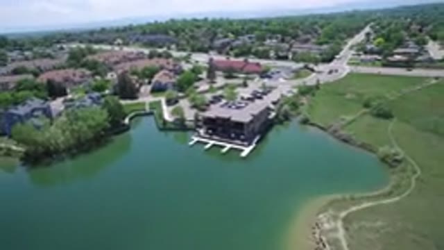 WESTMINSTER COLORADO-2017: Sweeping Shot of Lakeside Houses and Traffic