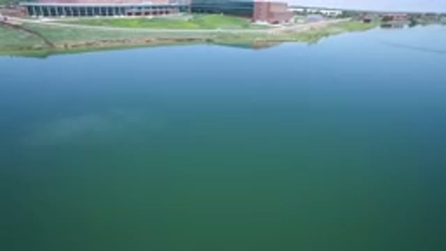 WESTMINSTER COLORADO-2017: Beautiful Aerial Panoramic View Showing A Large River