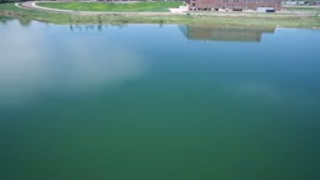 WESTMINSTER COLORADO-2017: A Drone Shot Over A Pond Or Lake