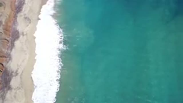 PLAYITA BCS MEXICO-2017: Drone Shot Very High Of Land The Beach And The Ocean