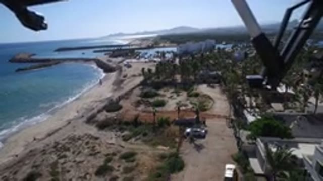 PLAYITA BCS MEXICO-2017: Aerial View Of A Coastal Town With Sea, Houses And Beaches