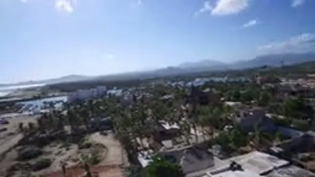 PLAYITA BCS MEXICO-2017: The Helicopter View Of The City Set Across The Sea Is